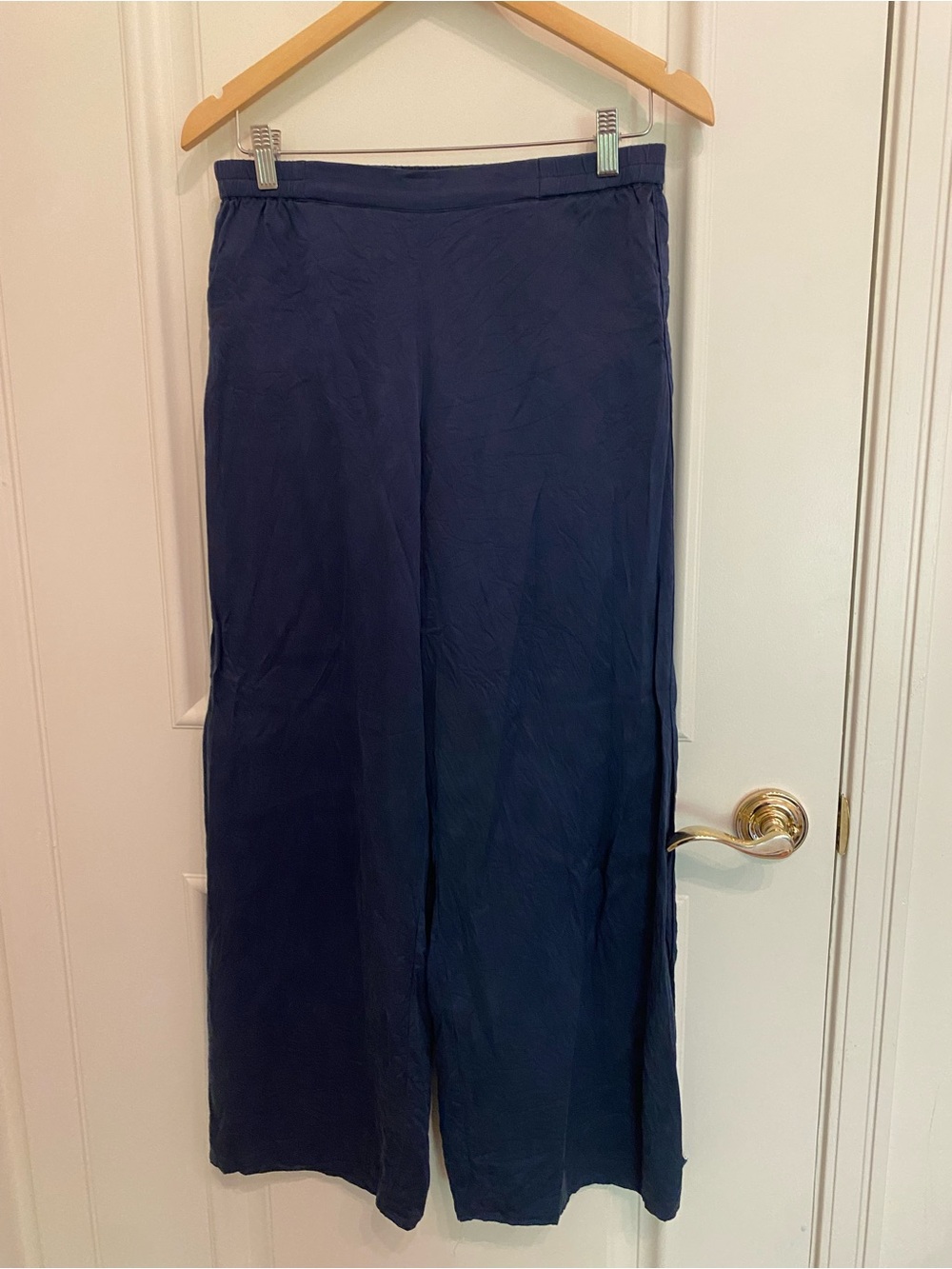 lunya Navy Silk Pants